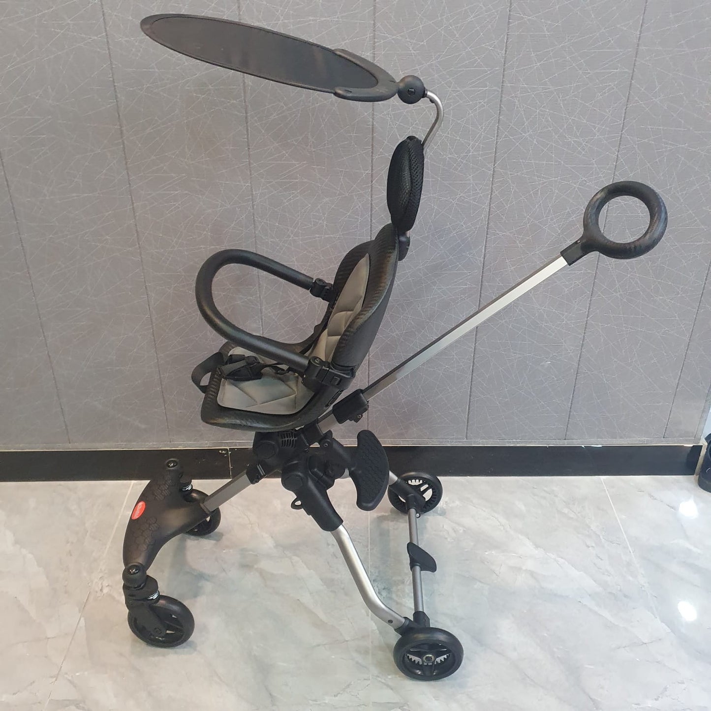 Baby Stroller, Foldable Four-Wheeled Child Stroller With Sun Shade