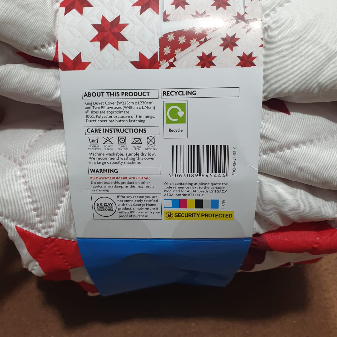 Double Sided All in 1 Bed Sheet, quilt cover, mattress cover From George Home UK