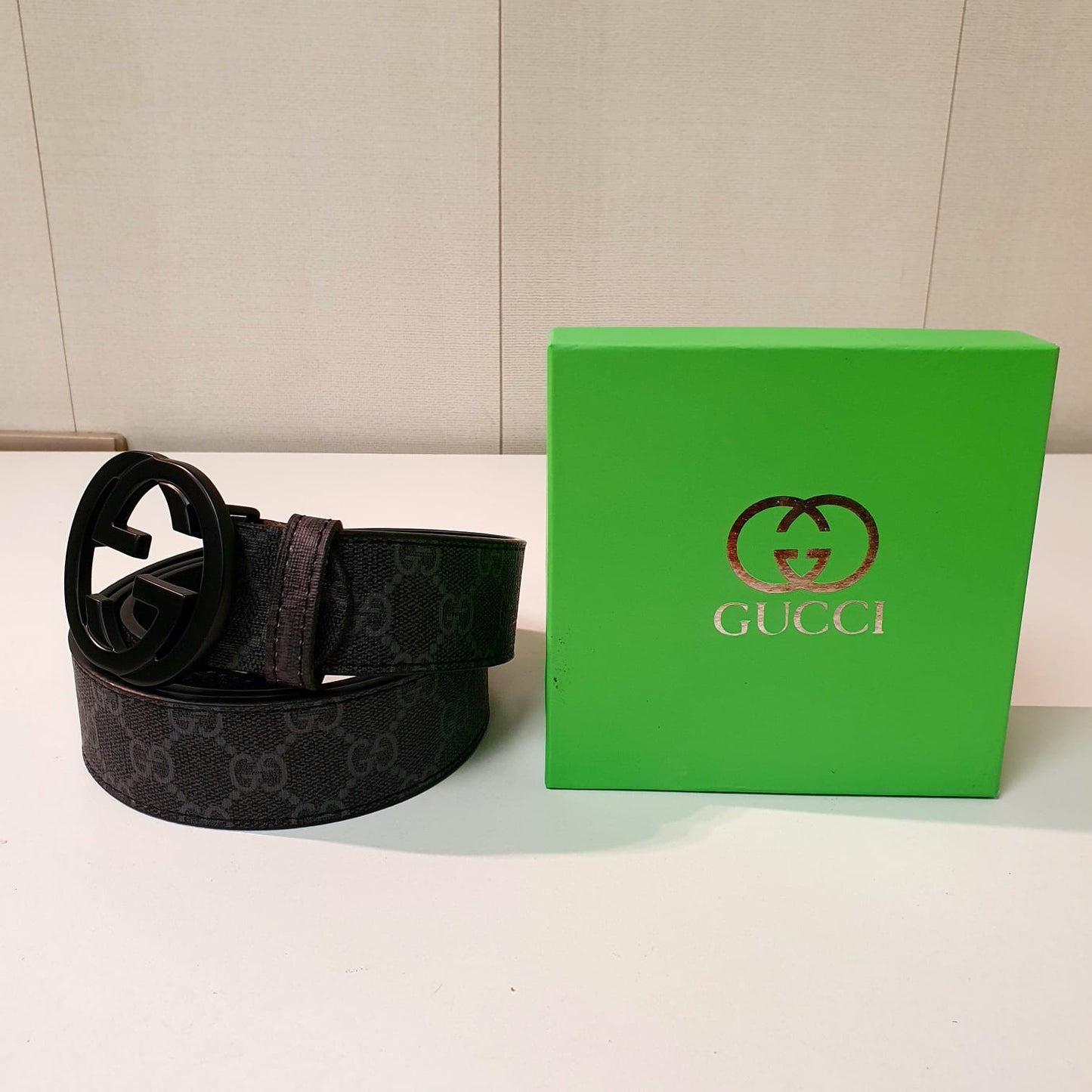 Gucci Textured Blackish Brown Belt 8748 5B