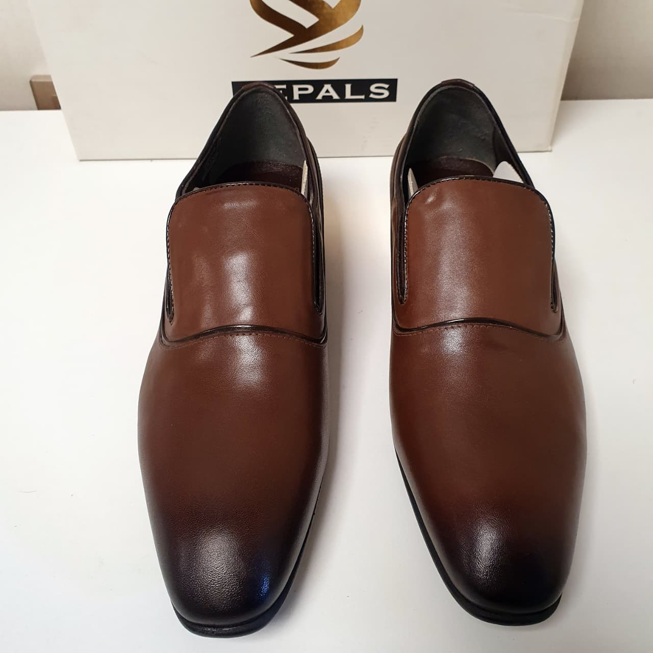 Executive Leather Shoes Brown Hand Made Leather Art #0036
