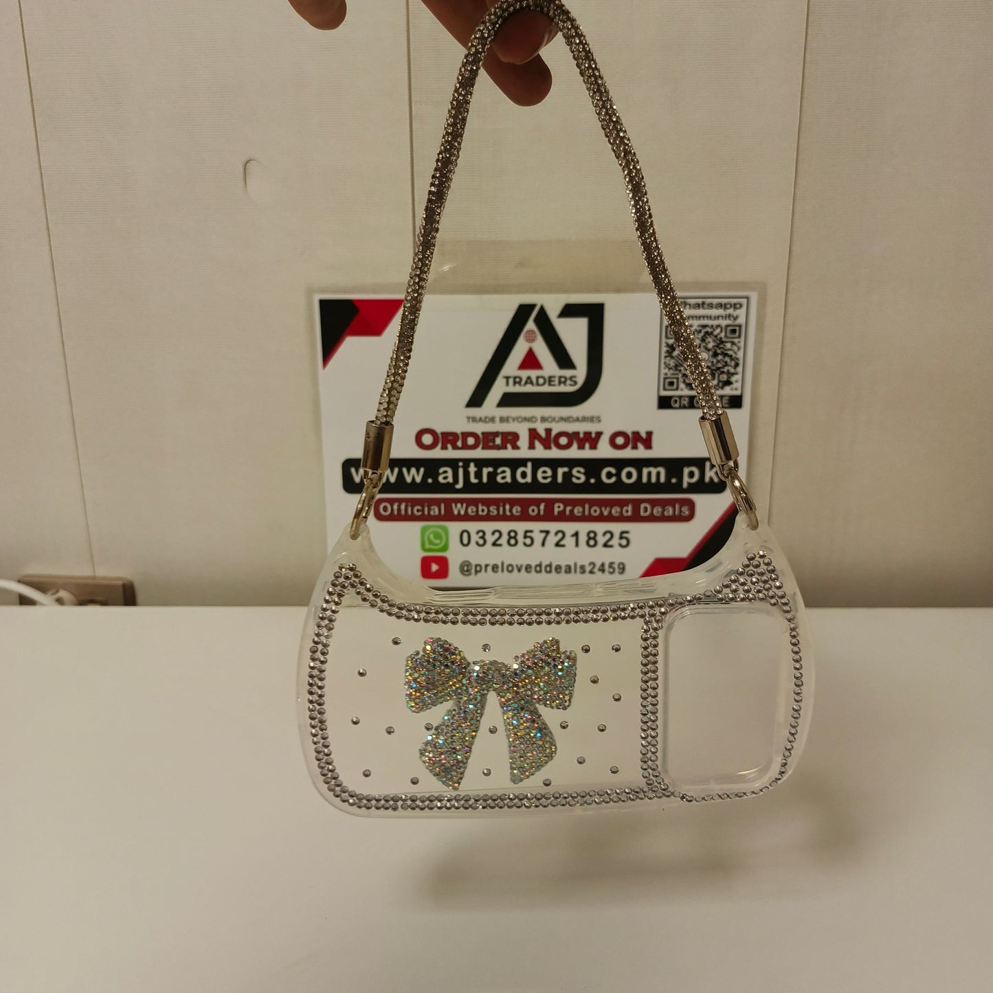 Iphone 17 Pro Max Pouch Style Diamonds Beads Cover, 51600