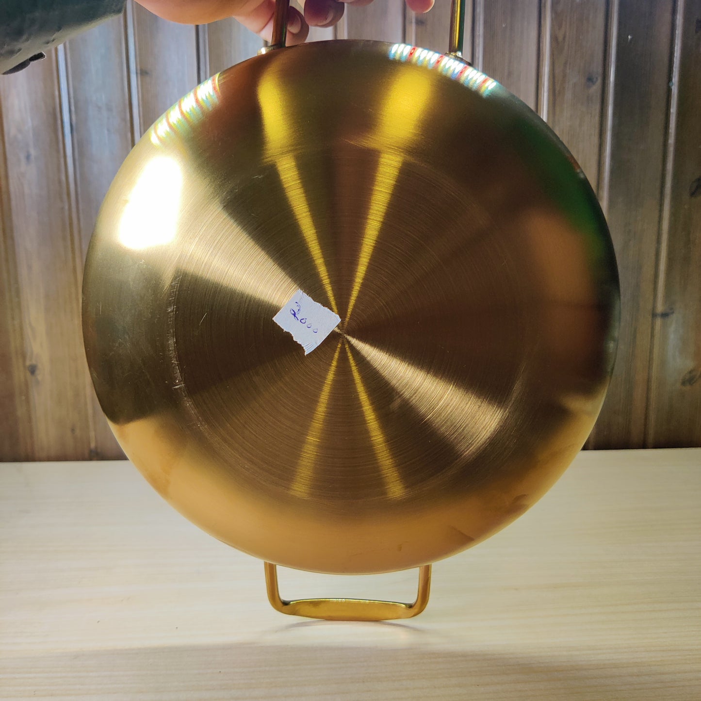 Gold Stainless Steel Pan with Dual Handles