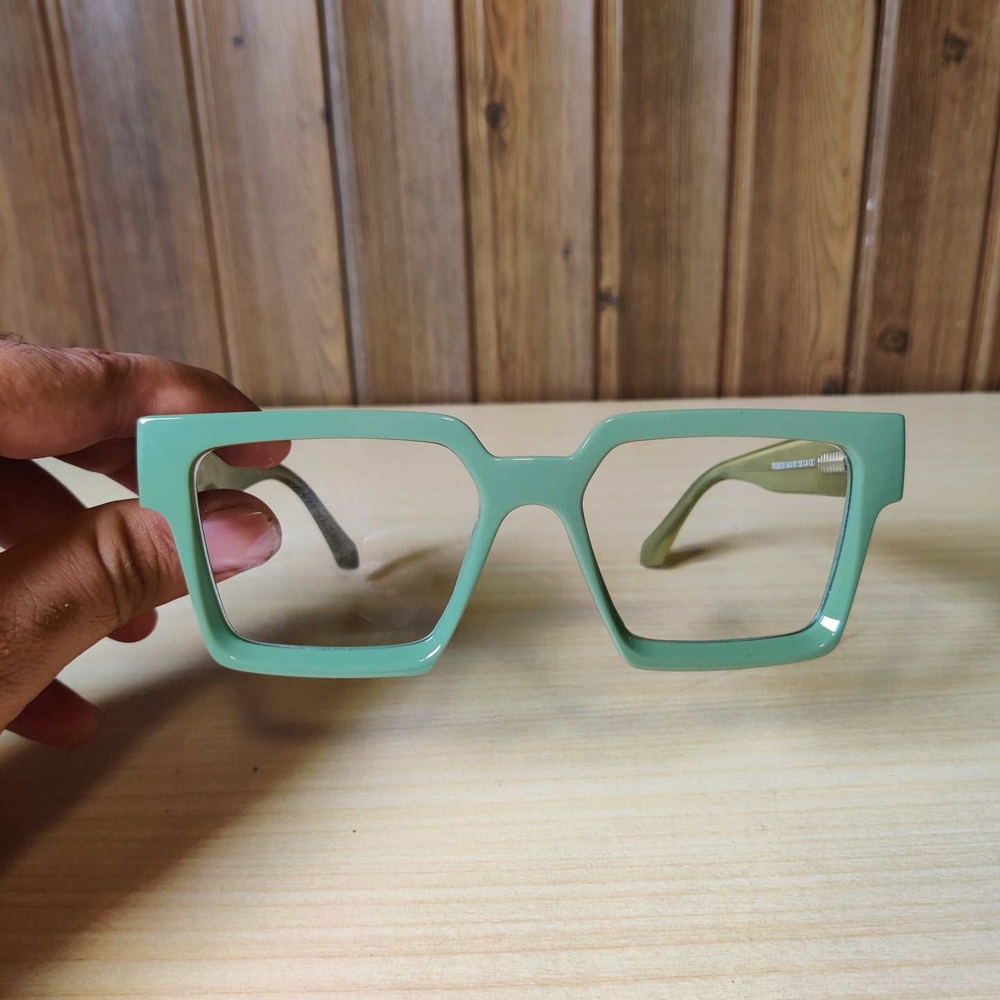 Olive Green Square Thick Eyeglass Frames