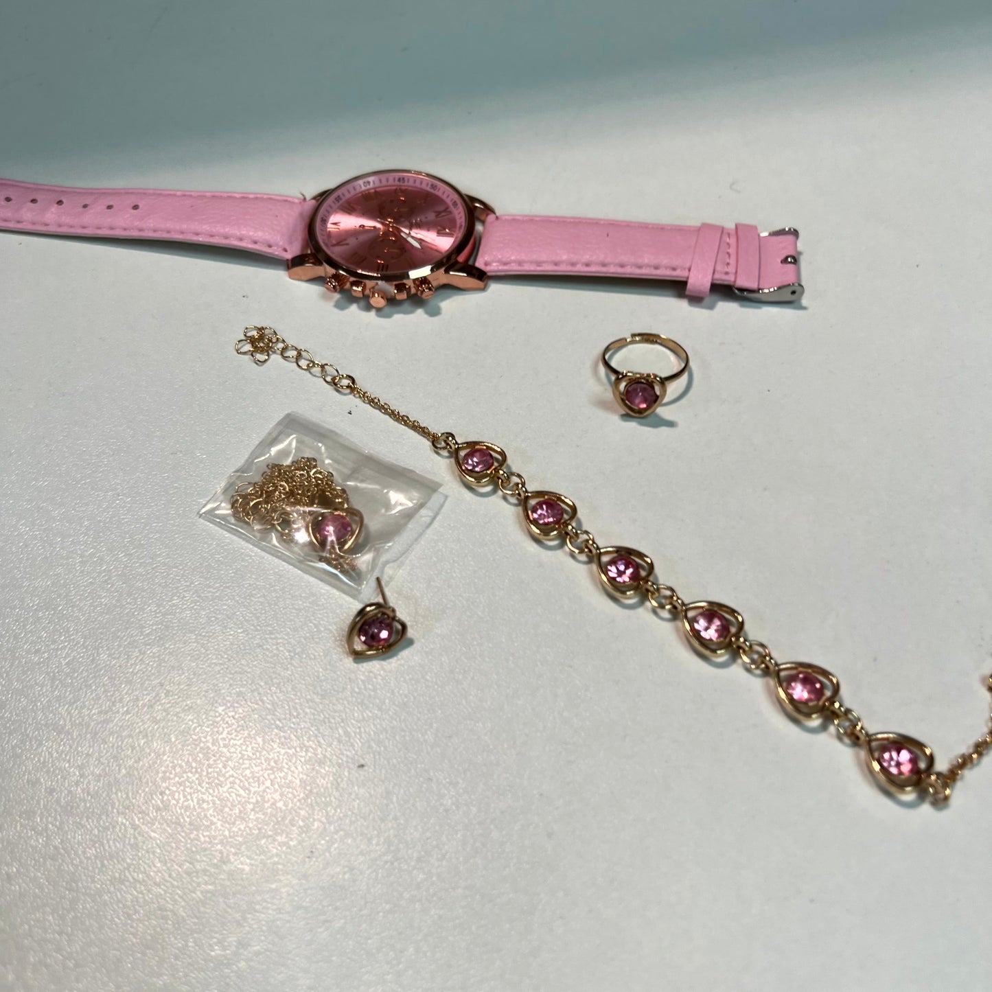 Pink Watch with Jewellery Pack