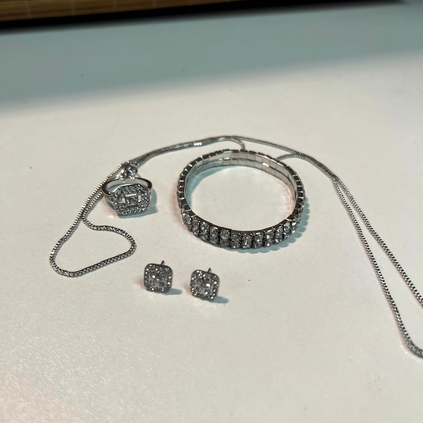 Watch Earring Necklace ring and Bracelet Set