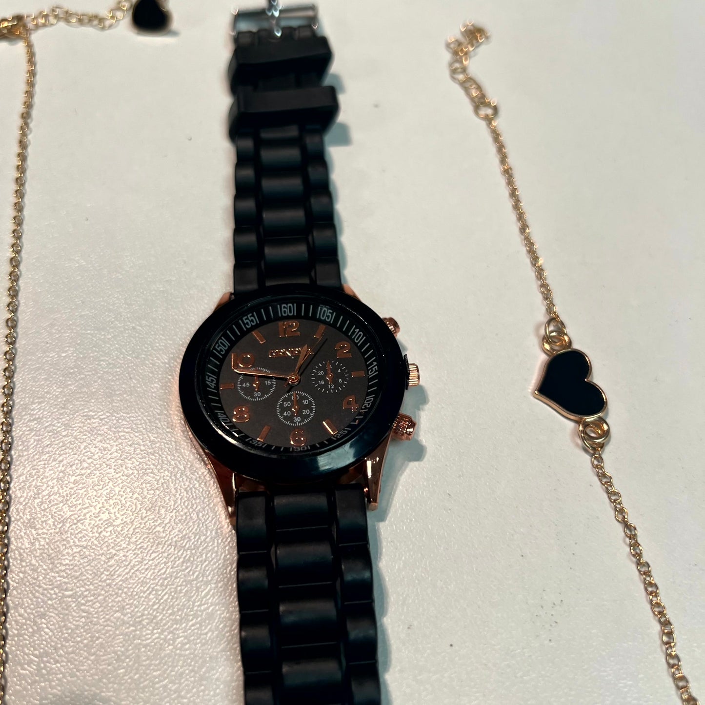Black Watch with JEwellery