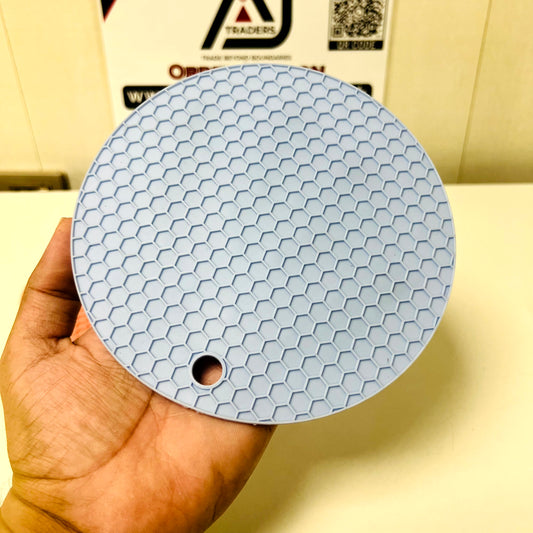 Kitchen Pots Heat Resistant Mat Silicone Trivet Mat Round Shape, 31170