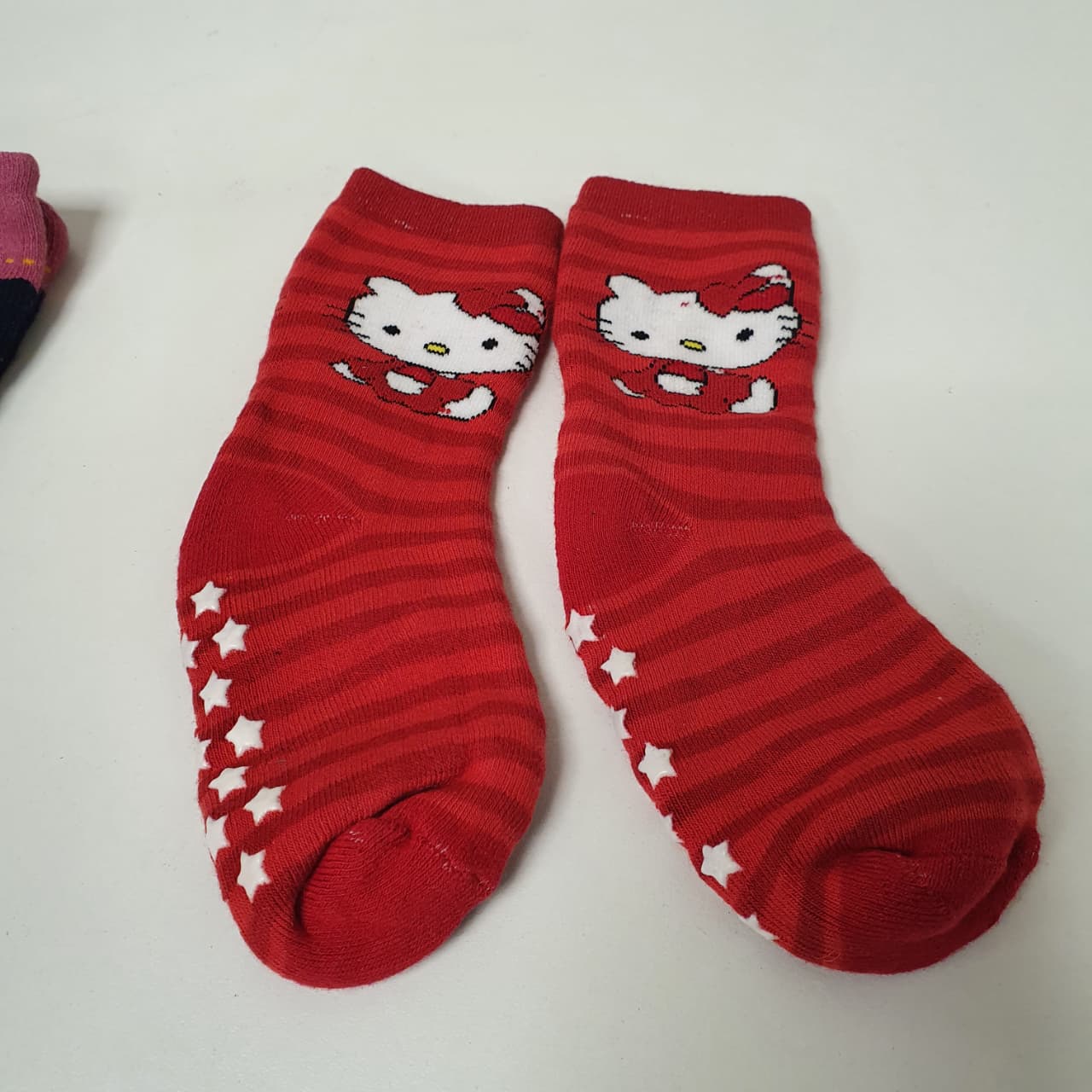 Red White Socks for Kids 5 to 8 yrs, Pack of 2 Pairs