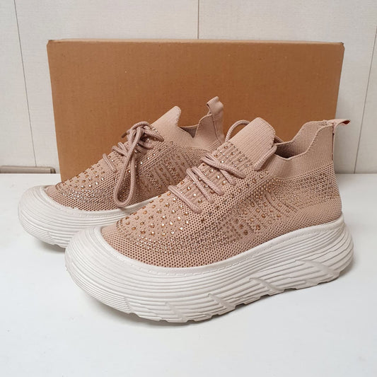 Pearl Shoes For Girls Brown Color