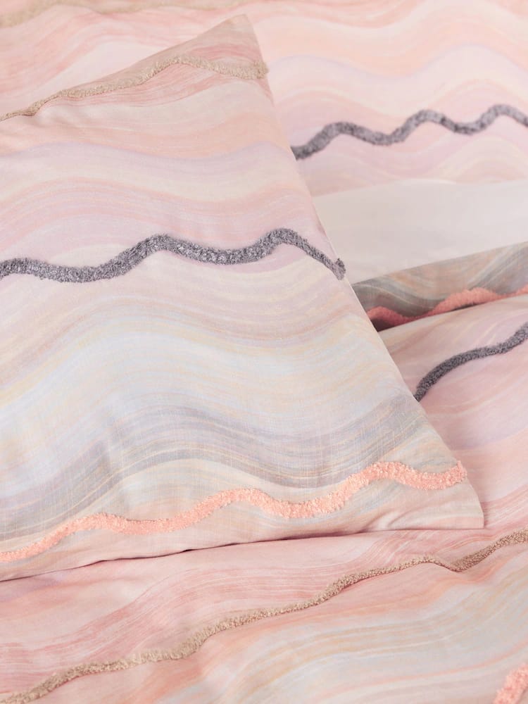 Next branded King Size Multi Tufted Wave 100% Cotton Bedset