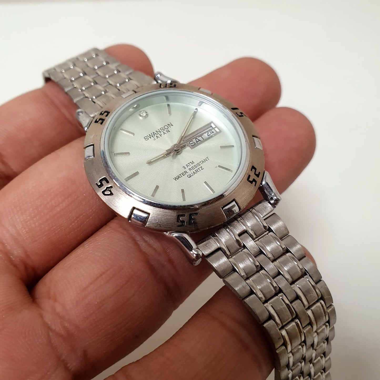Swanson Japan Quartz 2 ATM Silver Watch Art # 1