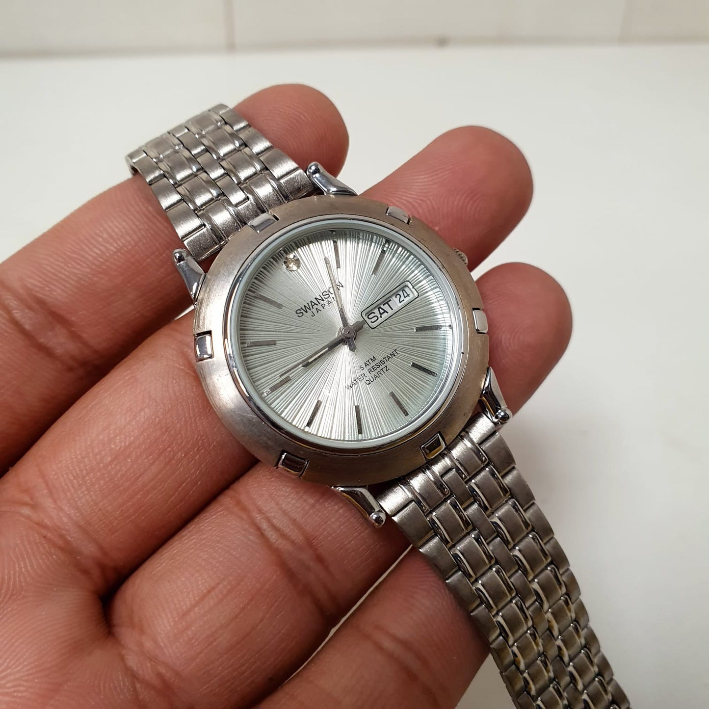 Swanson Japan 5 Atm Quartz Watch Round Crystal Art # 2