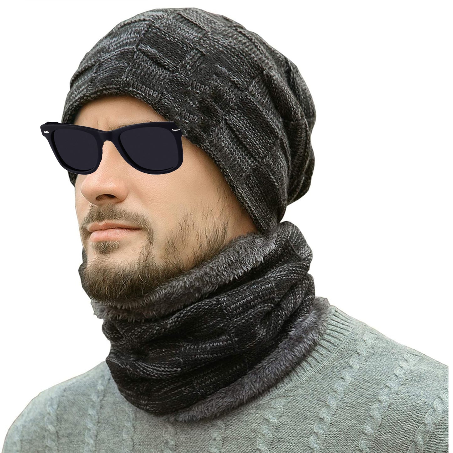 Warm Cap with Neck Warmer Fleece