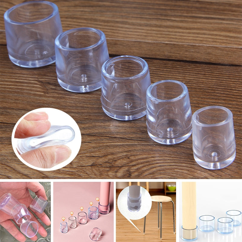 4 Pcs Silicone Chair Leg Caps Floor Protectors