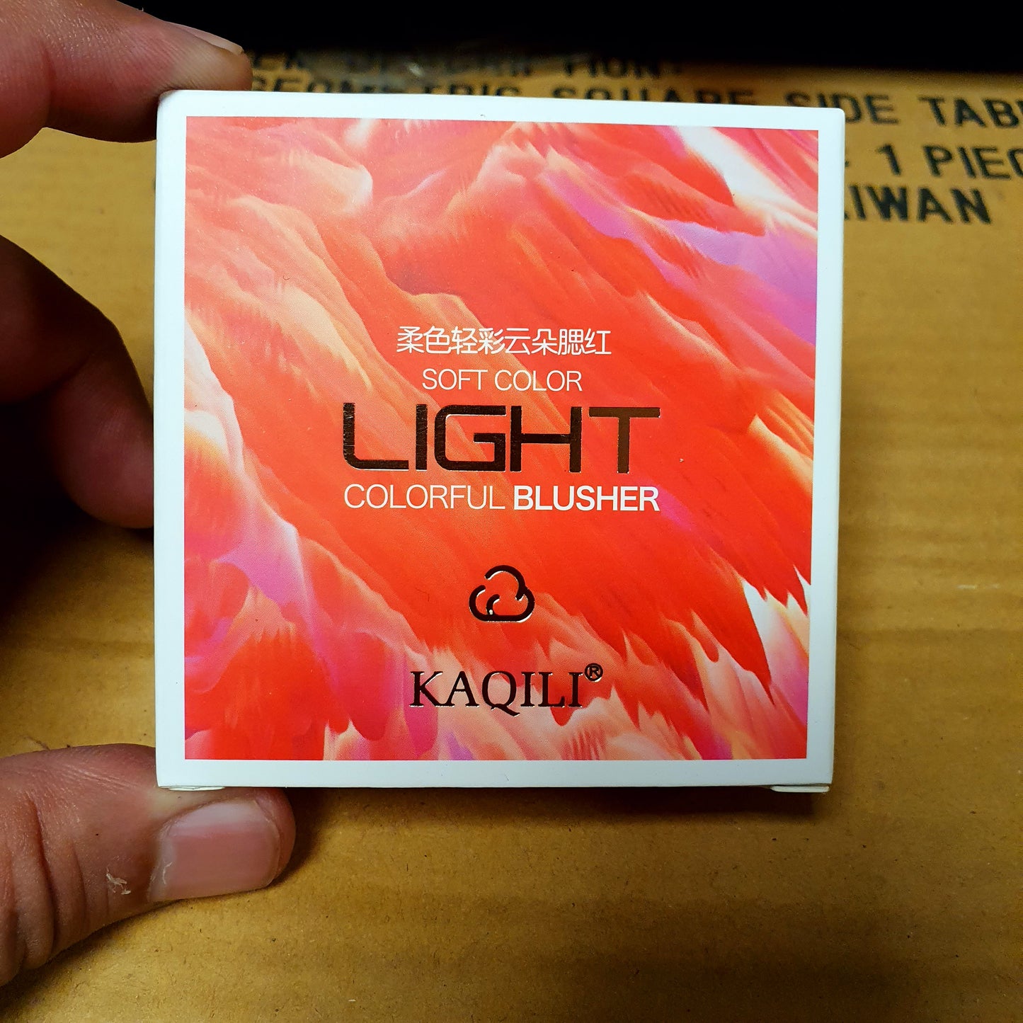 Light colorful blusher