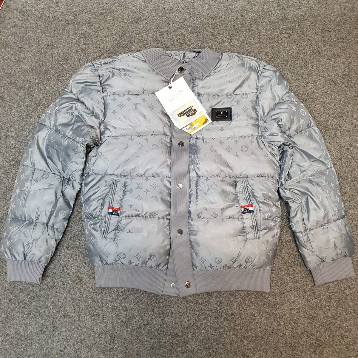 LV Jacket Warm For Mens Grey
