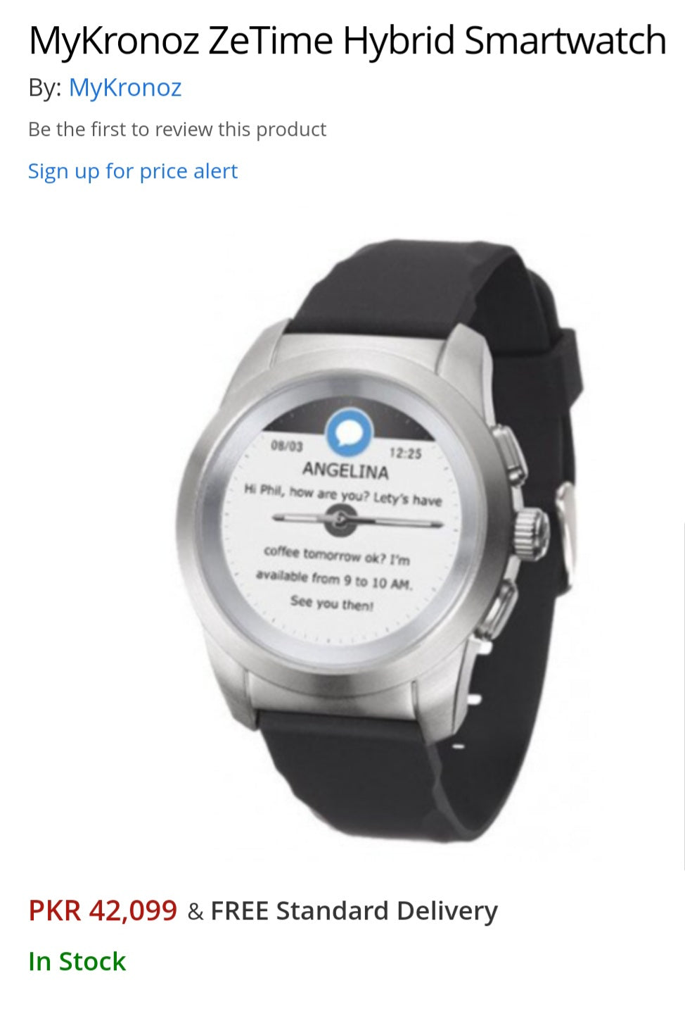 Zee Time Hybrid Mykronze Analogue Digital Smart Watch