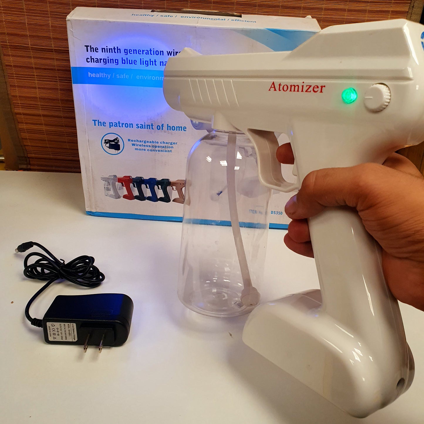 Wireless blue light nano atomizer steam gun
