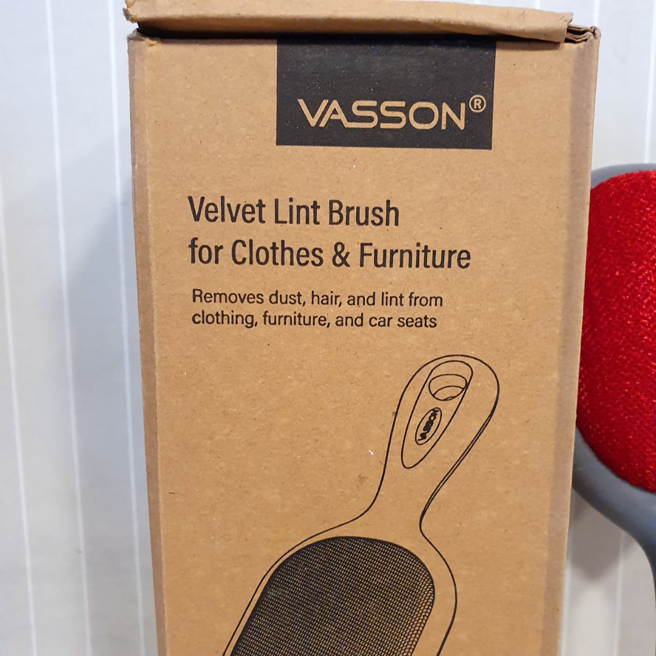 Vasson Velvet Lint Brush For Cloths and Furniture Pack of 2 182750