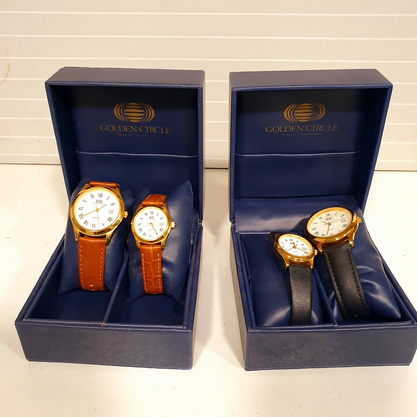 Golden Circle Couple Watch Gift Set