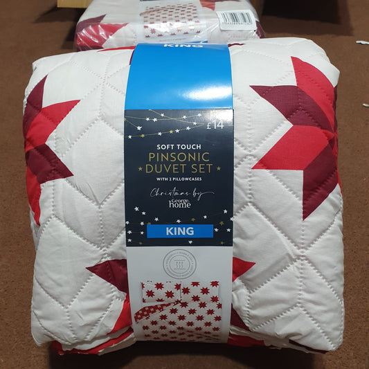 George home king size All in 1 bedsheets mattres cove quilt cover with 2 pilow cover