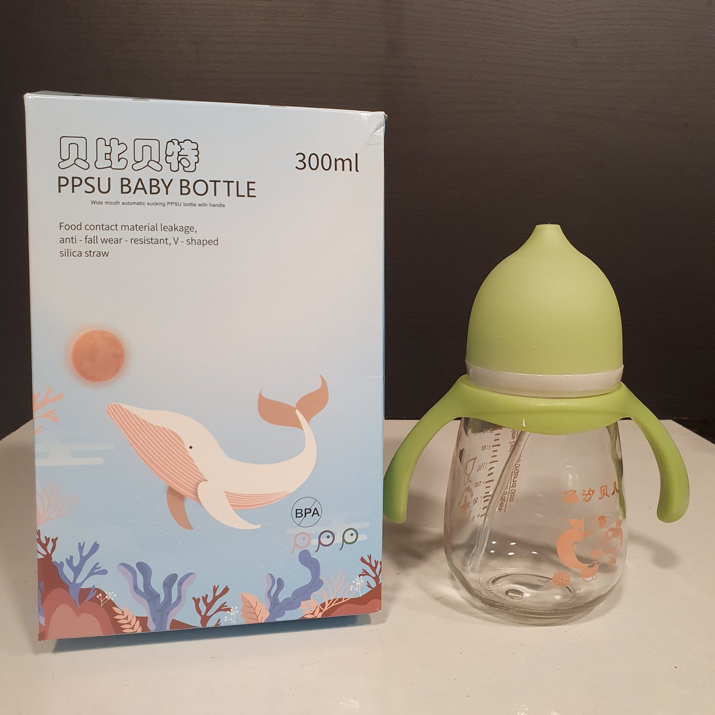 PPSU Baby Feeding Bottle Glass 300ml 242950