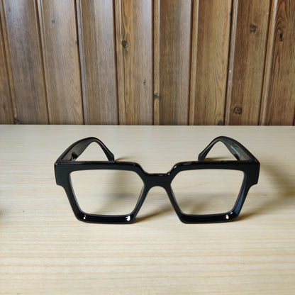 Black Thick Square Frame Eyeglasses