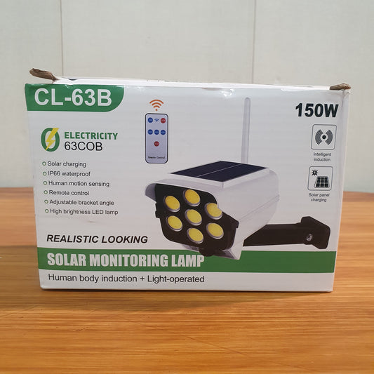 Solar Street LED Monitoring wall Lamp Light with Remote Control Option, Model: CL-63B