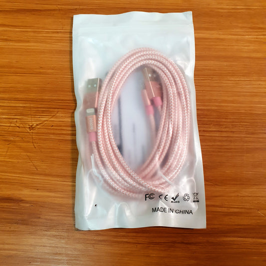 Iphone Lightening  Cable Pink Pack of 2