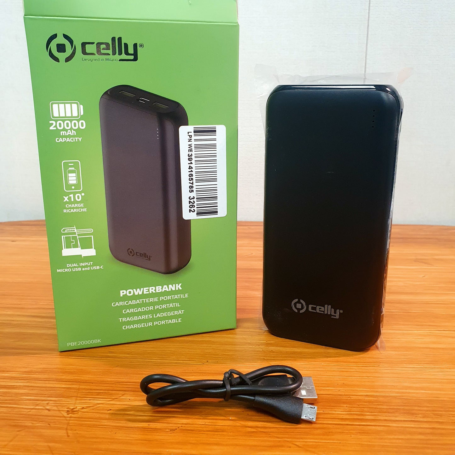 Best Quality Celly Energy 20.000 mAh Power bank For Phones And Tablets