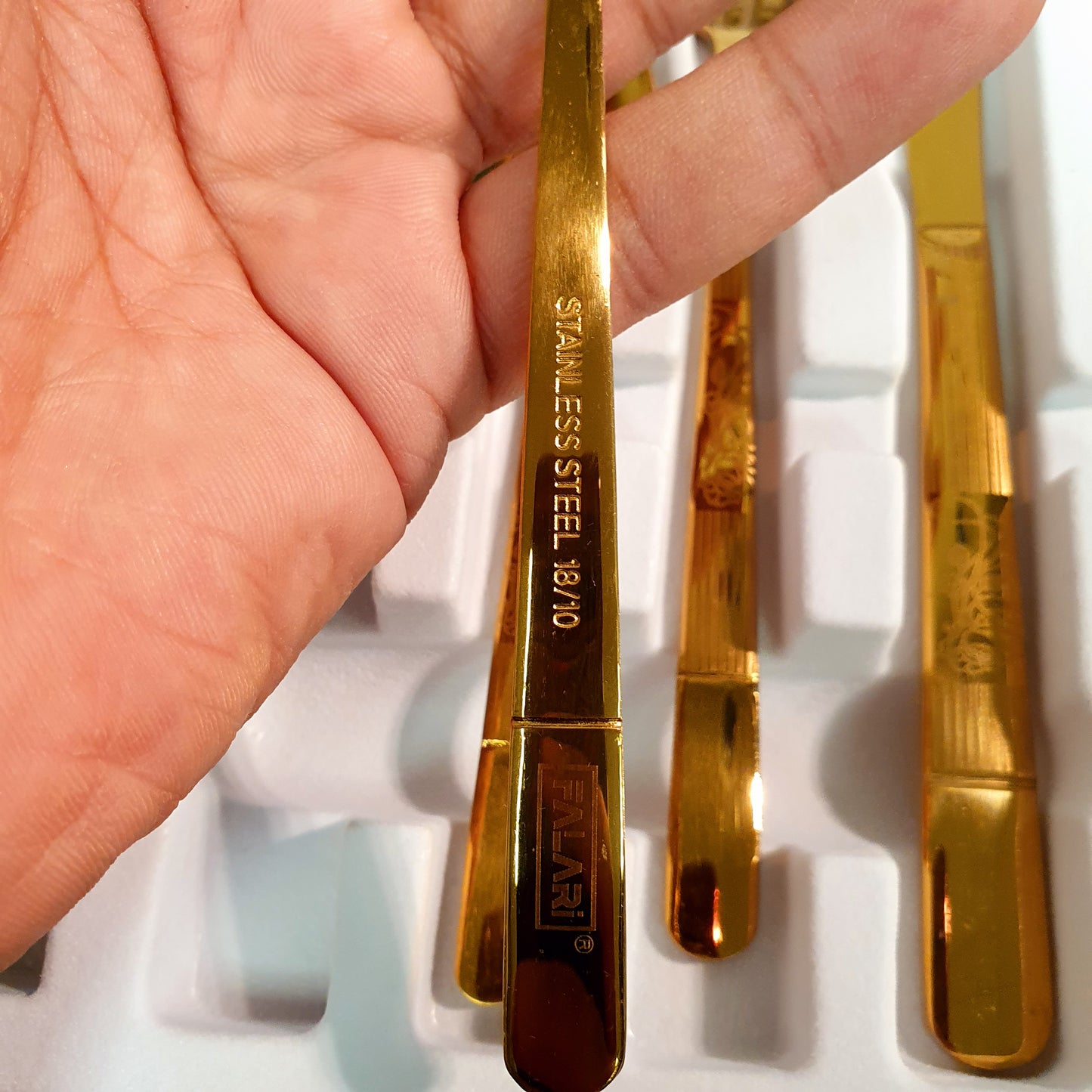 Falari 24 pcs high quality golden spoons set