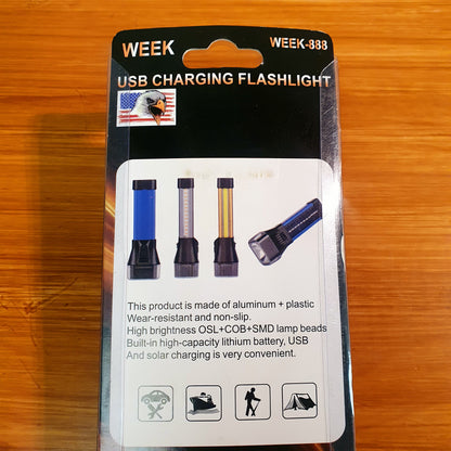 Solar Chargeable Flashlight 3 in 1
