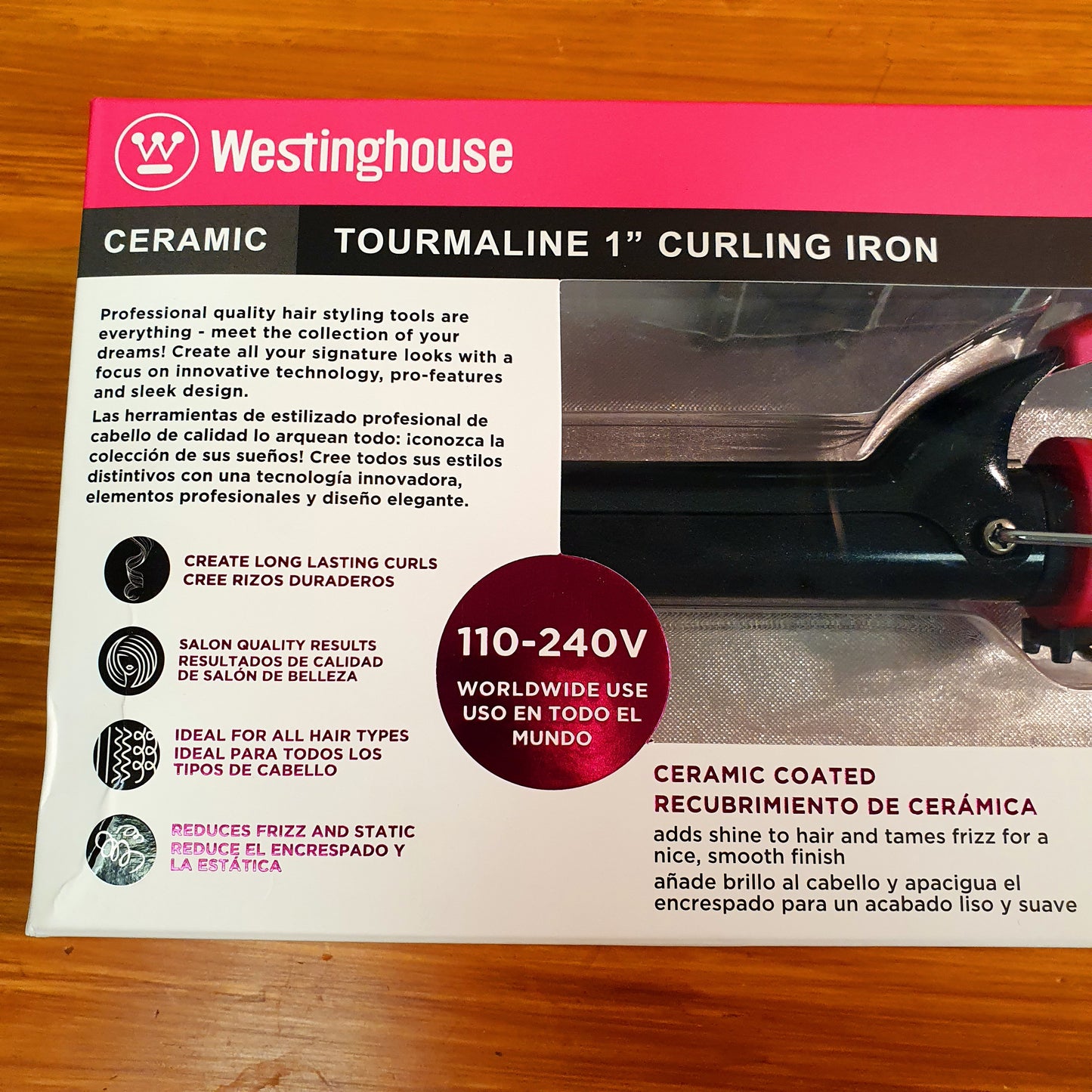 Ceramic Curling Iron Rod Westinghouse Brand