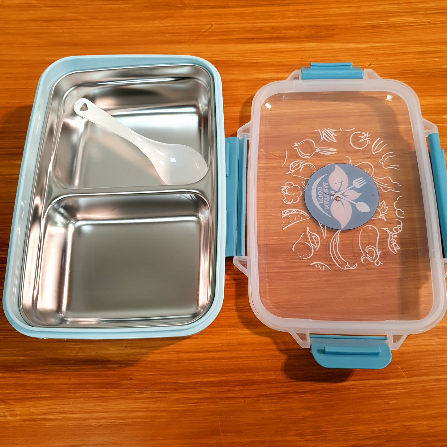 Lunch box with stainless steel inner