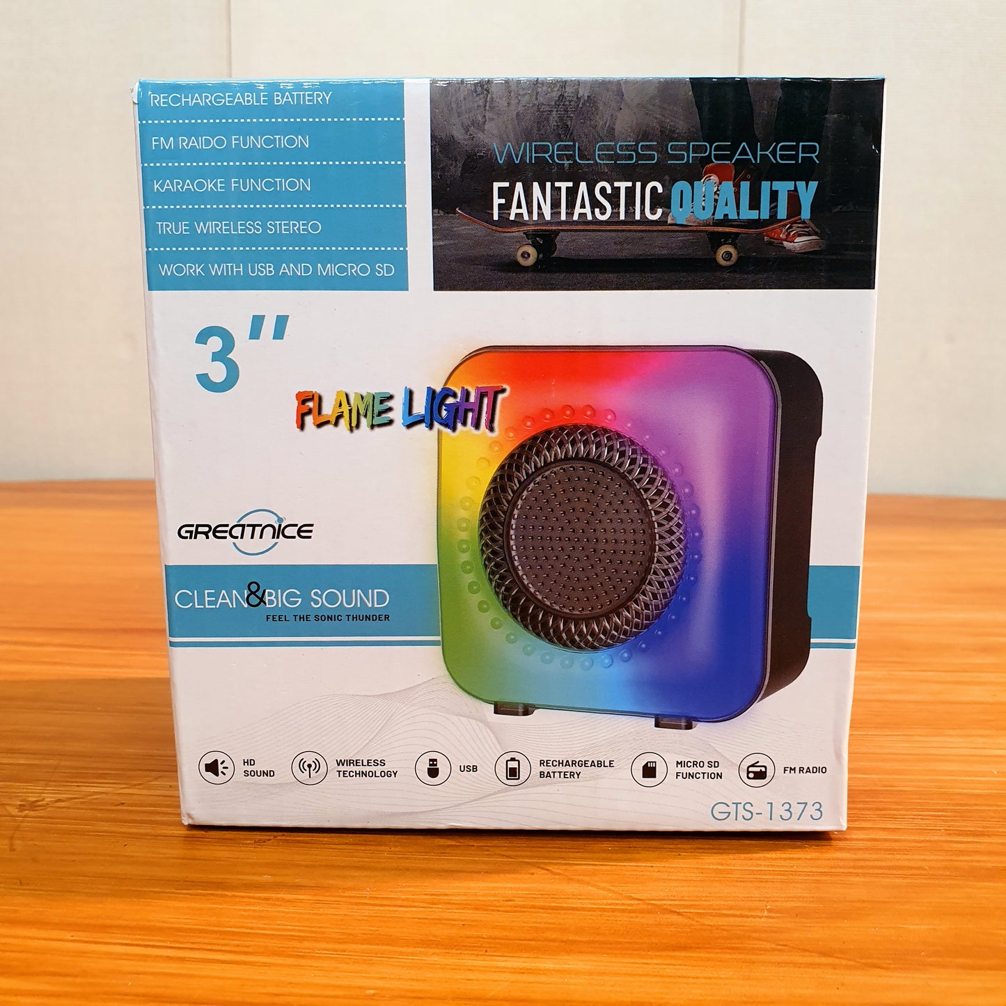 Rechargeable Speaker with lights