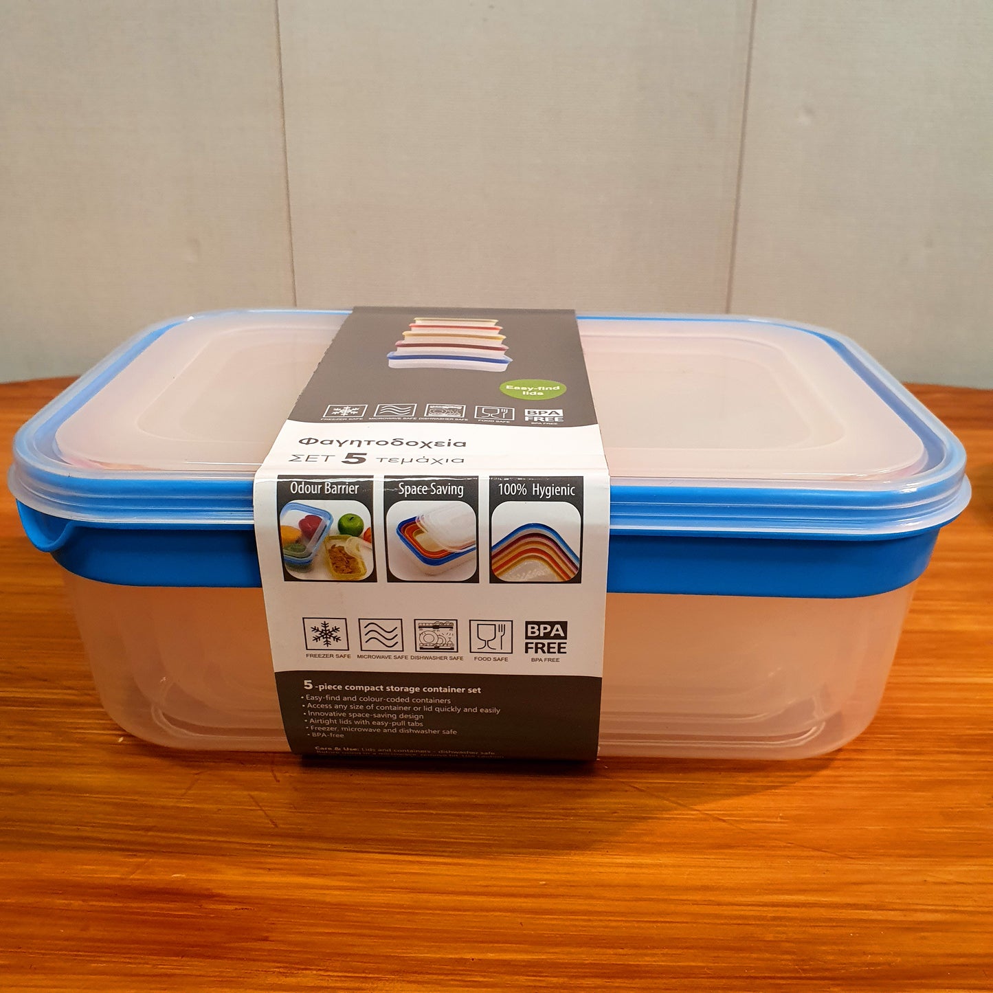 5 pcs plastic containers