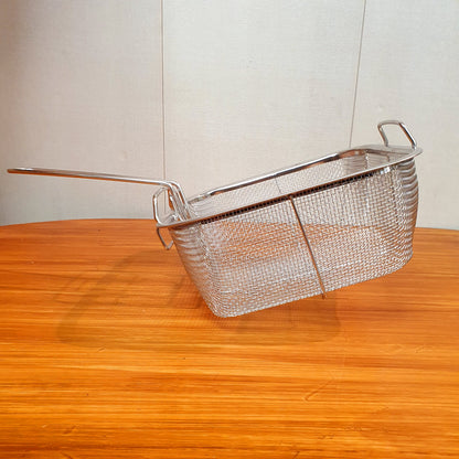 Non Stick Square Kitchen With Handle Oil Strainer Portable Stainless Steel Frying Basket