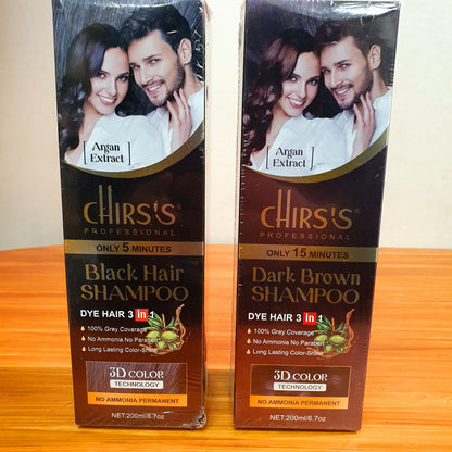 Chirs's Black and Dark Brown Color Shampoo