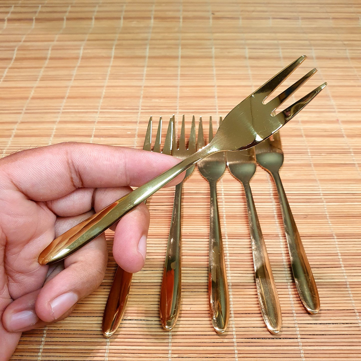 Golden Small Fork Set 6