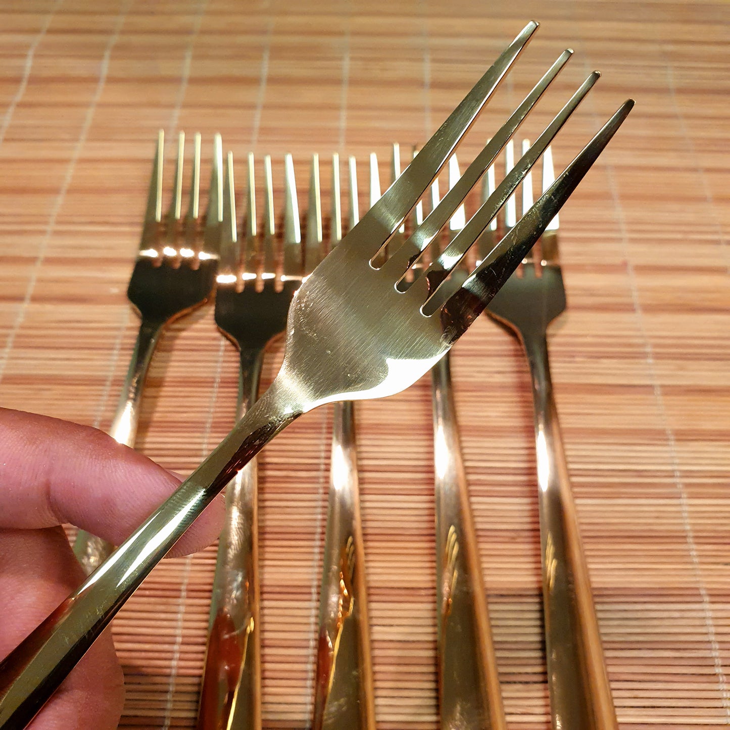 Golden Big Fork Set