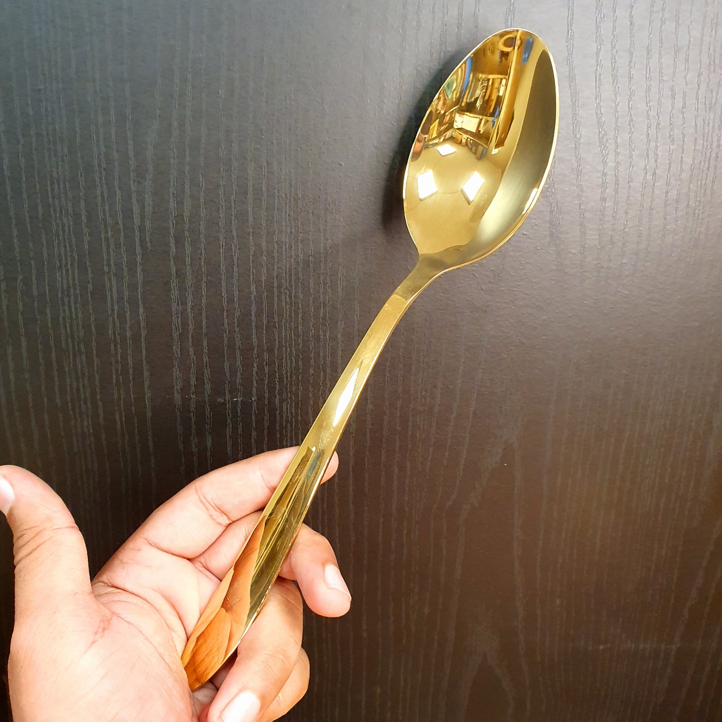 Golden Serving Spoon Oval
