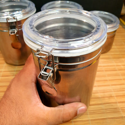 4 Pieces Stainless Steel Canister Set