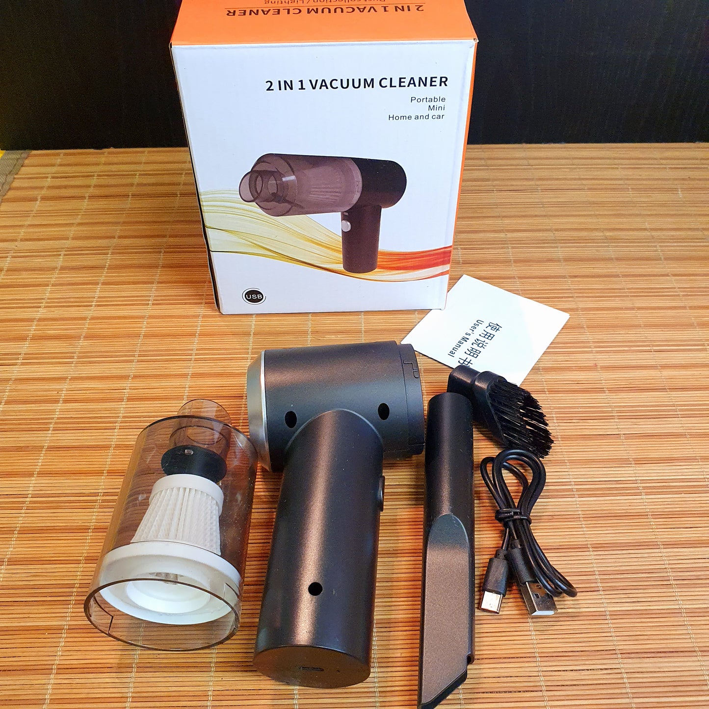 2 in 1 Portable Vaccum Cleaner
