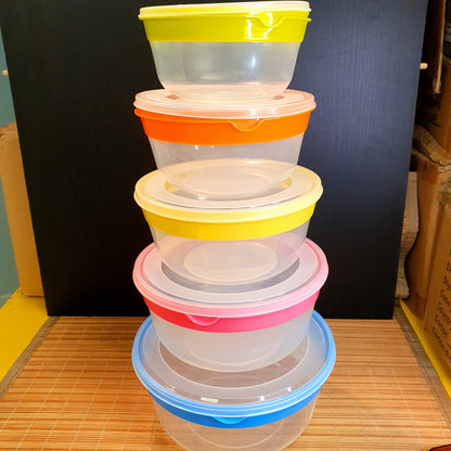 5 Pcs Storage Boxes Set Plastic Containers