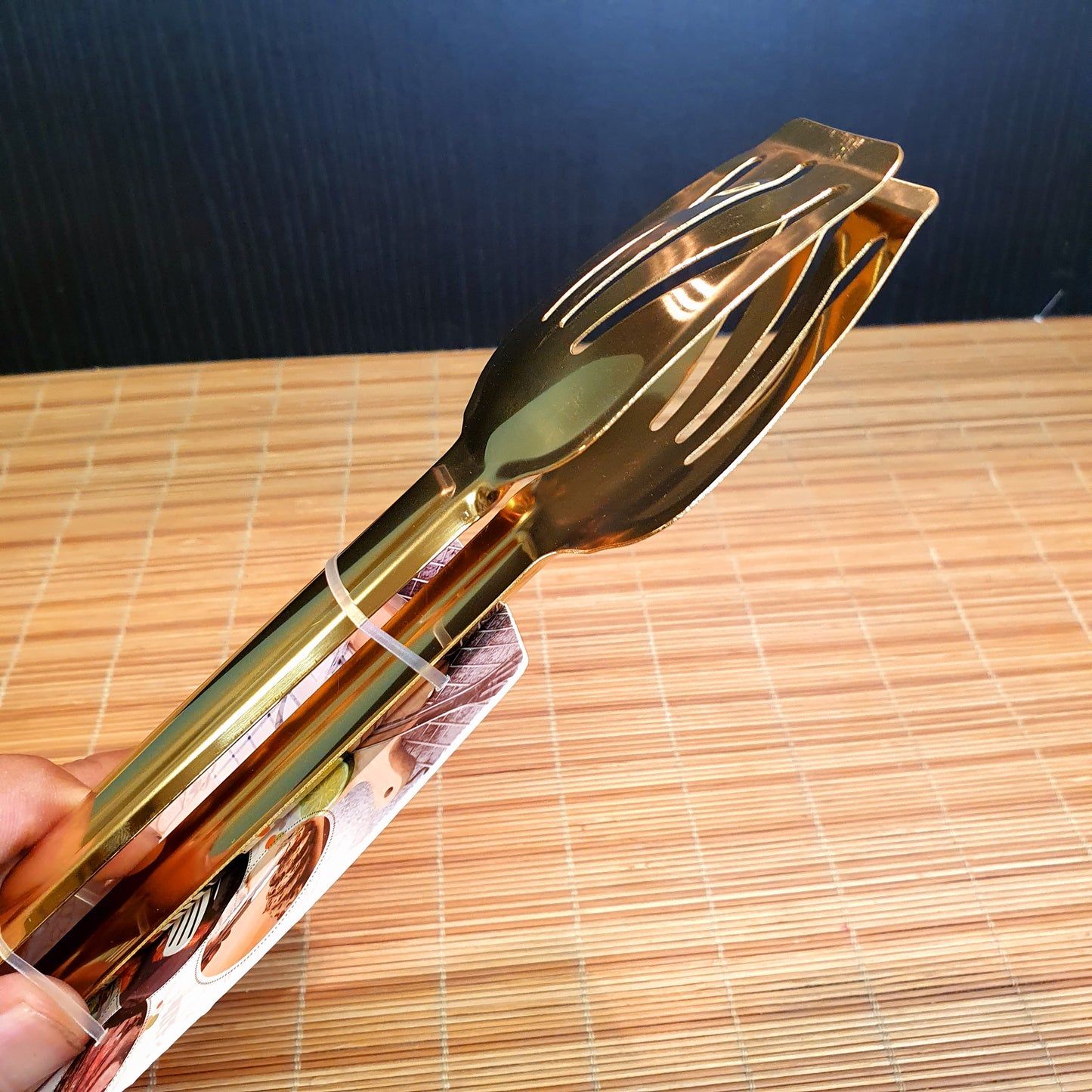 Golden Serving Fork Tong