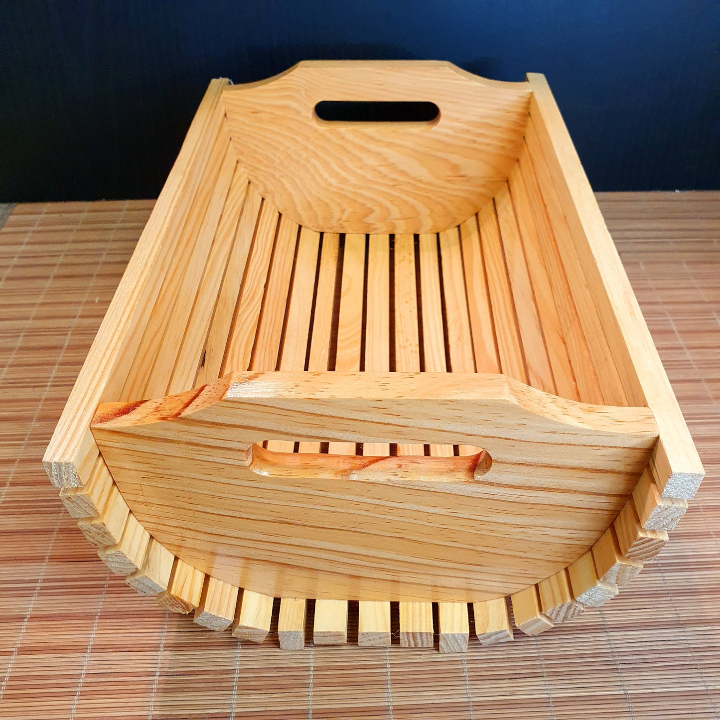 Wooden Fruit Serving Basket