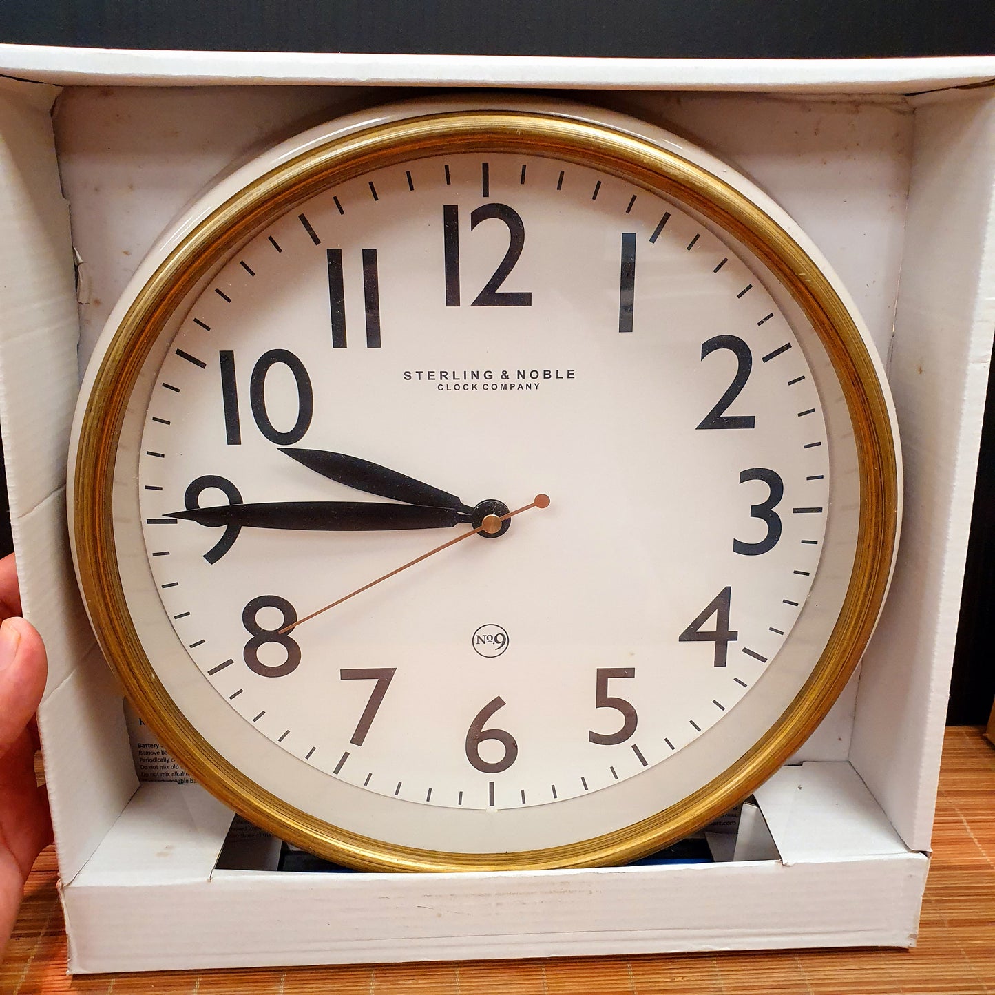 Round Gold Wall Clock
