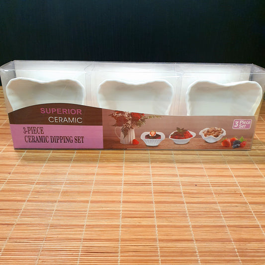 3 Pieces Ceramic Dipping Set