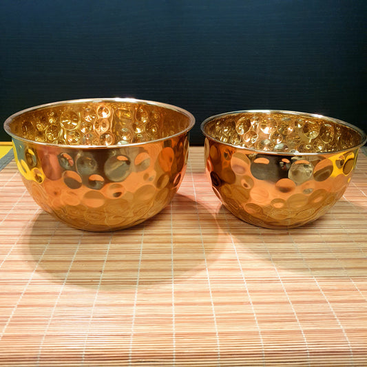 Stainless Steel Gold Bowl 1814