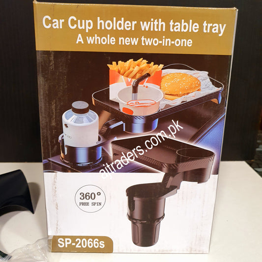 Car Cup Holder with Table Tray